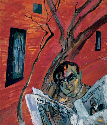 Selfportrait with Newspaper, 2004