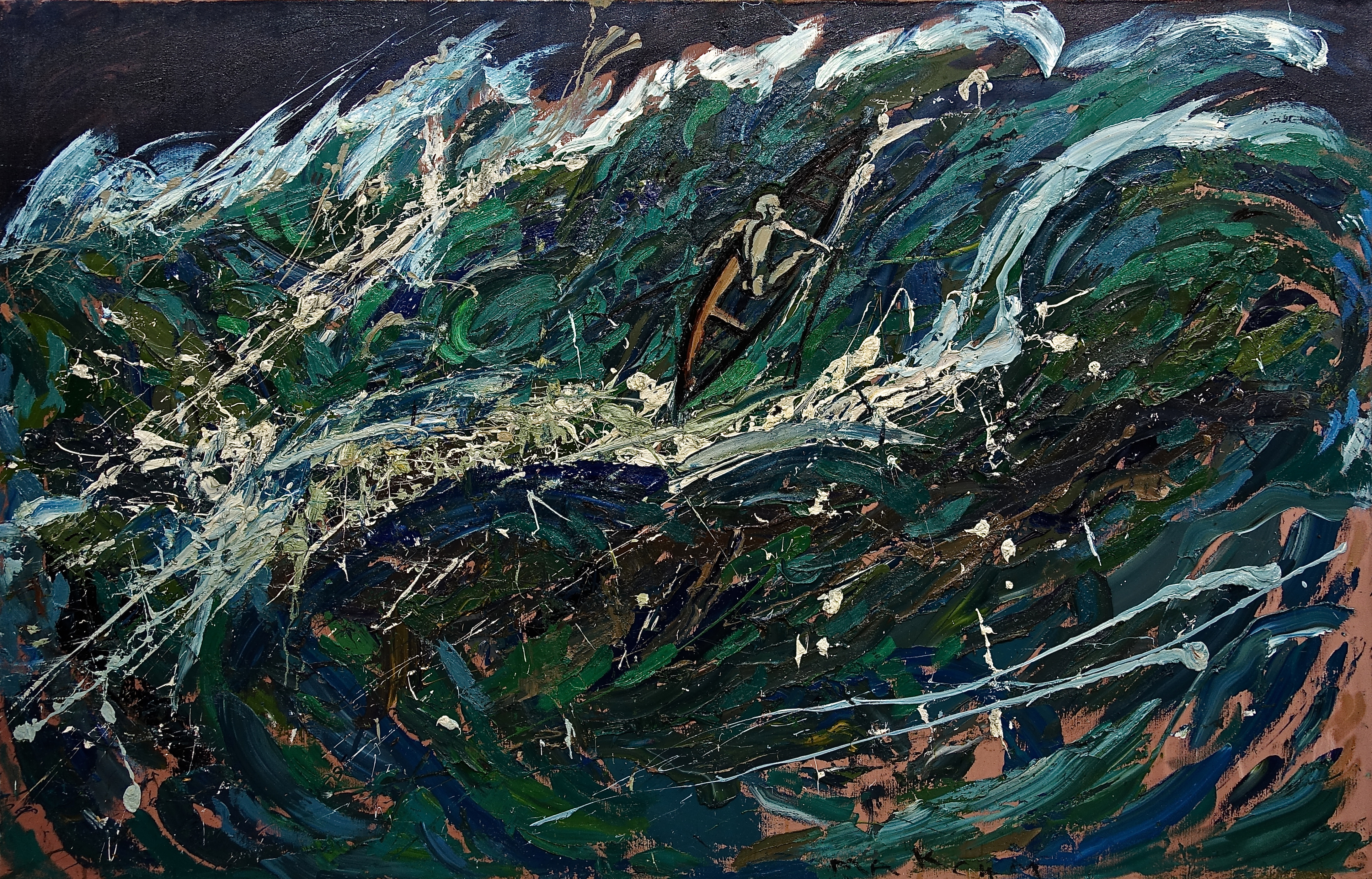 Lonely Boat in Storm, 2014