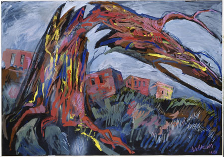 House And Broken Tree